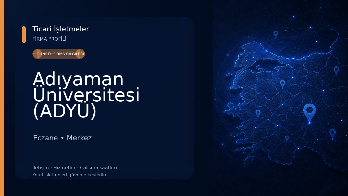 Adıyaman Üniversitesi (ADYÜ) Eczane