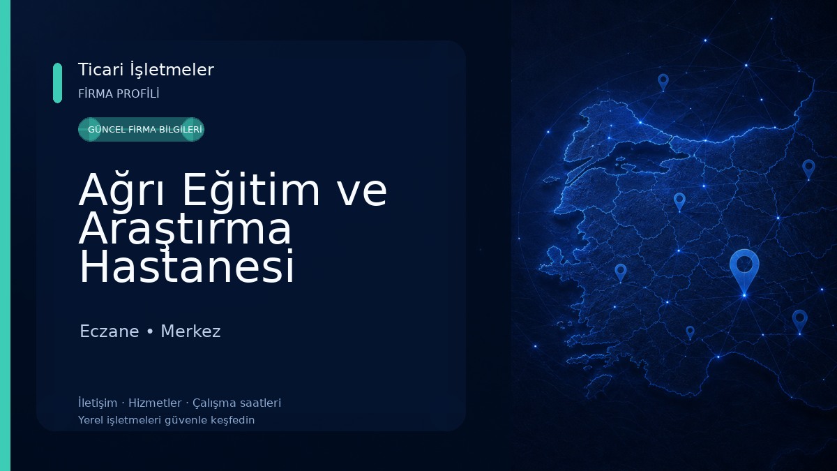 Ağrı Eğitim ve Araştırma Hastanesi Eczane
