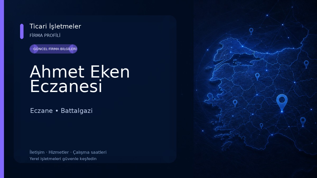 Ahmet Eken Eczanesi Eczane