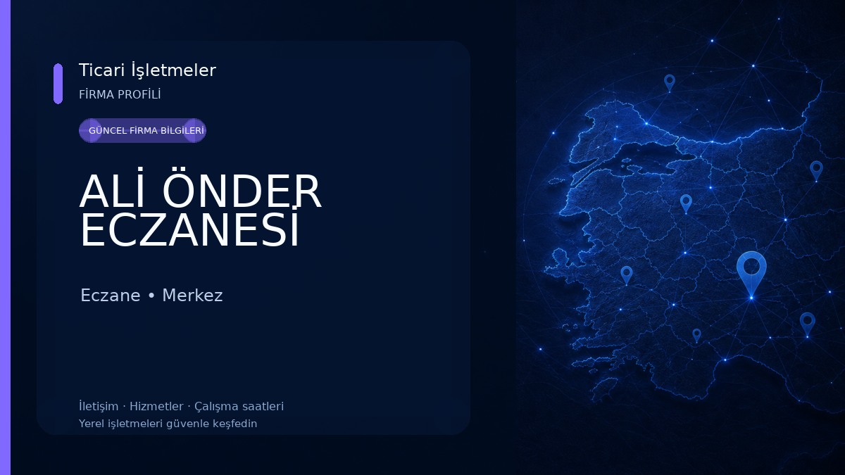 ALİ ÖNDER ECZANESİ Eczane