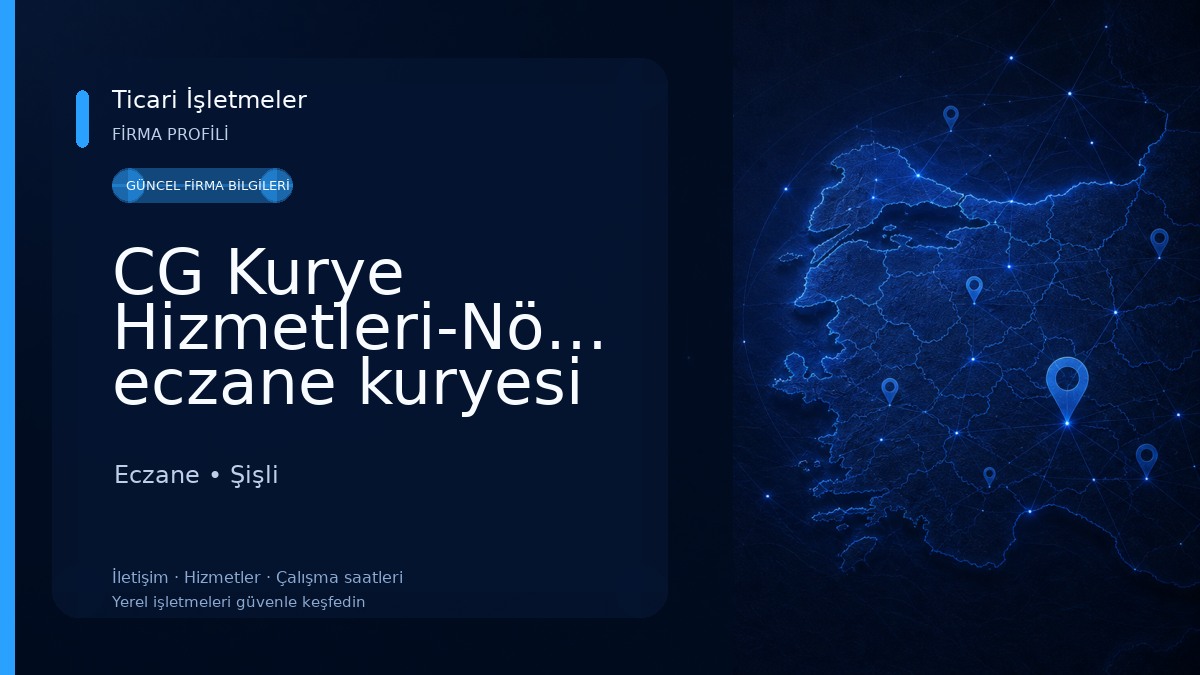 CG Kurye Hizmetleri-Nöbetçi eczane kuryesi