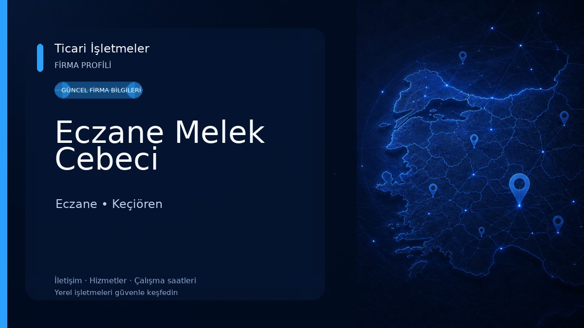 Eczane Melek Cebeci Eczane