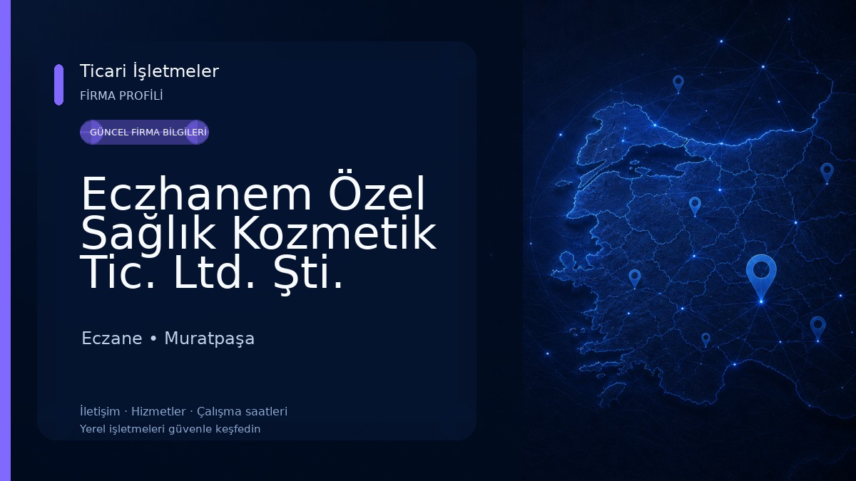 Eczhanem Özel Sağlık Kozmetik Tic. Ltd. Şti. Eczane