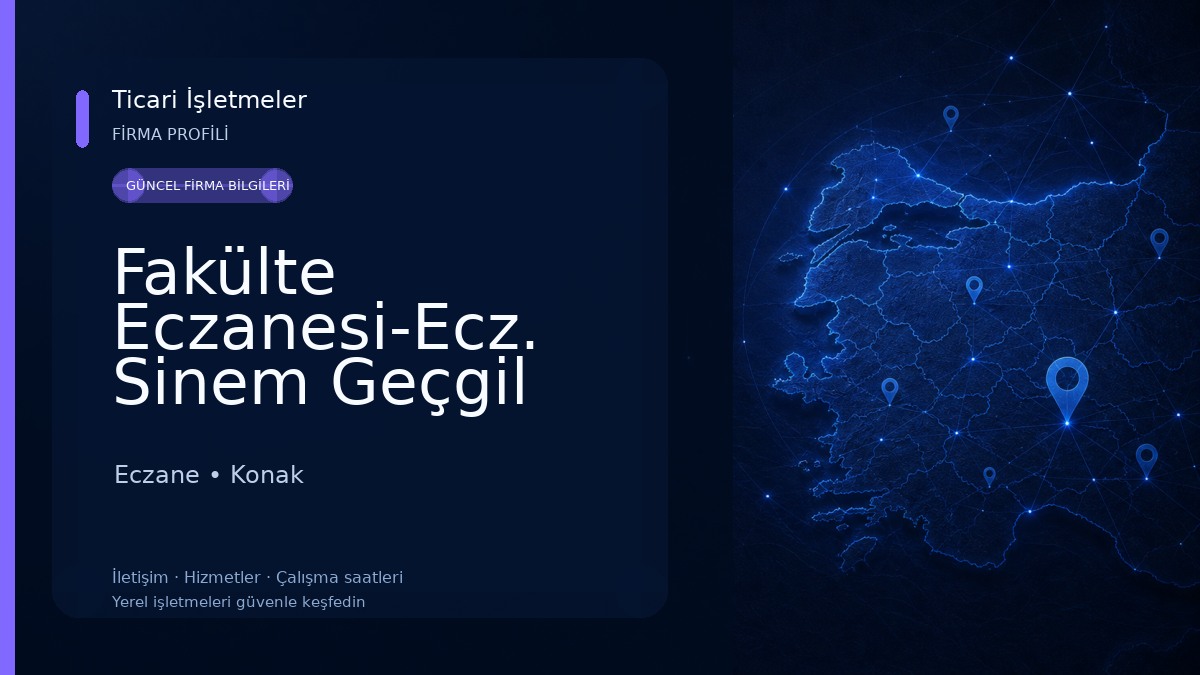 Fakülte Eczanesi-Ecz. Sinem Geçgil Canpolat Eczane