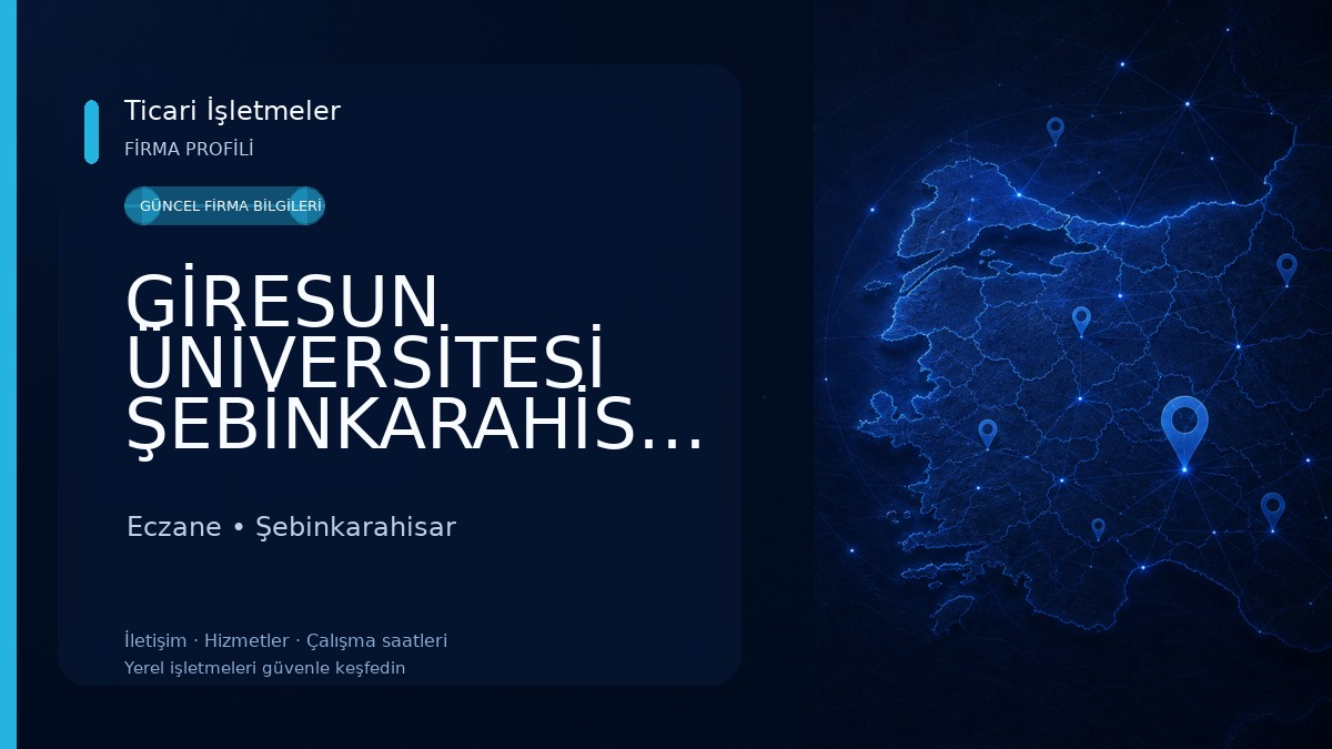 GİRESUN ÜNİVERSİTESİ ŞEBİNKARAHİSAR SOSYAL BİLİMLER MESLEK YUKSEKOKULU