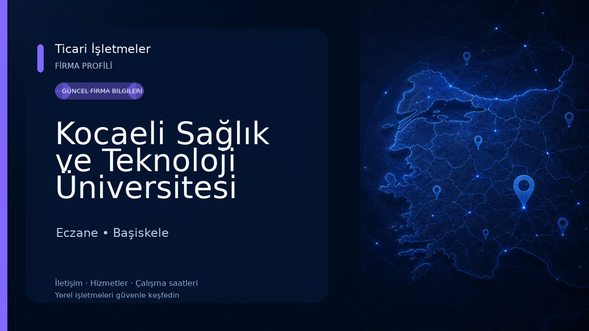 Kocaeli Sağlık ve Teknoloji Üniversitesi Eczane