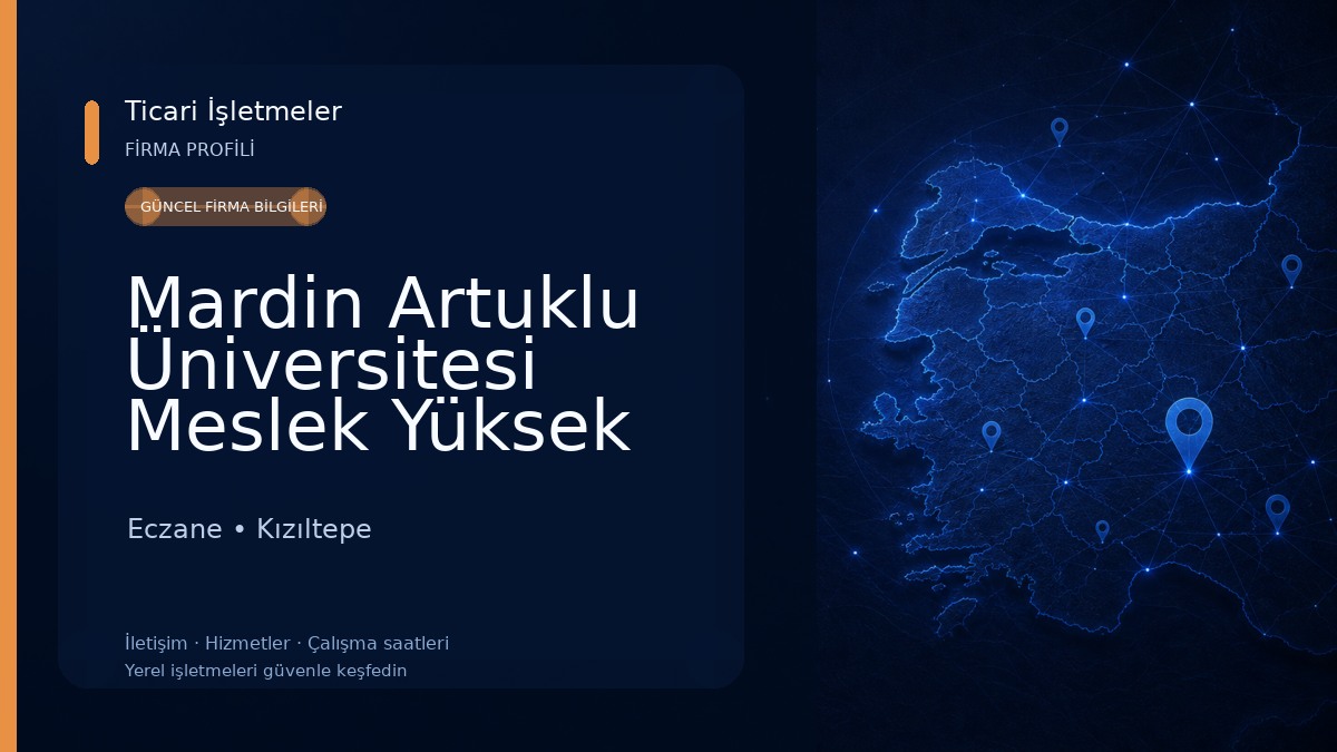 Mardin Artuklu Üniversitesi Meslek Yüksek Okulu Eczane