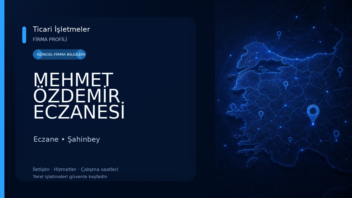 MEHMET ÖZDEMİR ECZANESİ Eczane
