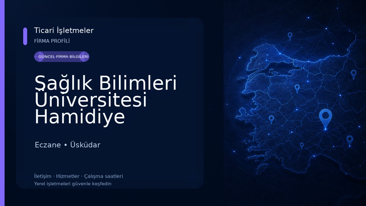 Sağlık Bilimleri Üniversitesi Hamidiye Eczacılık Fakültesi Eczane